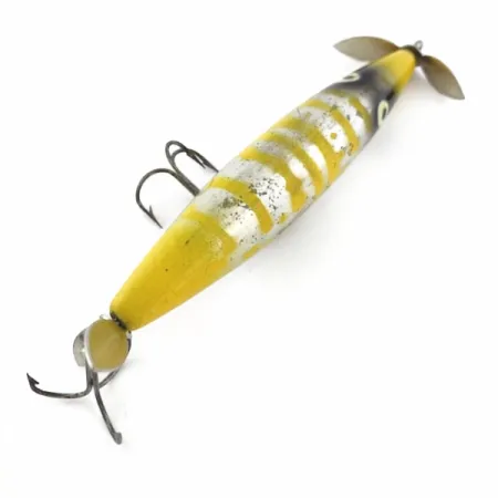 Vintage Heddon Dying Flutter, 1/2oz Fire Tiger  fishing lure #23868
