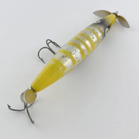 Vintage Heddon Dying Flutter, 1/2oz Fire Tiger  fishing lure #23868