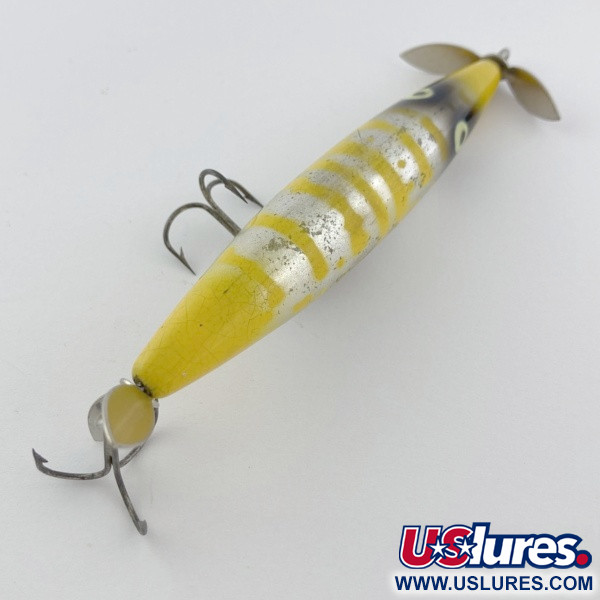 Vintage   Heddon Dying Flutter, 1/2oz Fire Tiger  fishing lure #23868