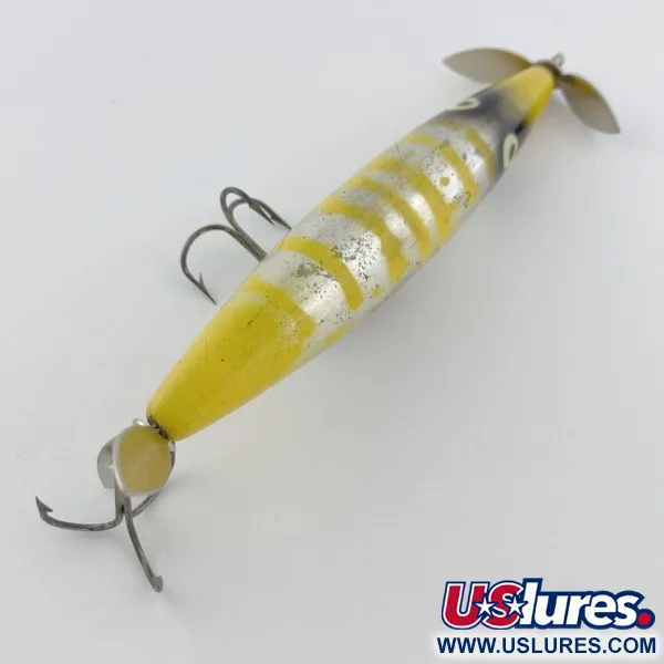 Vintage   Heddon Dying Flutter, 1/2oz Fire Tiger  fishing lure #23868