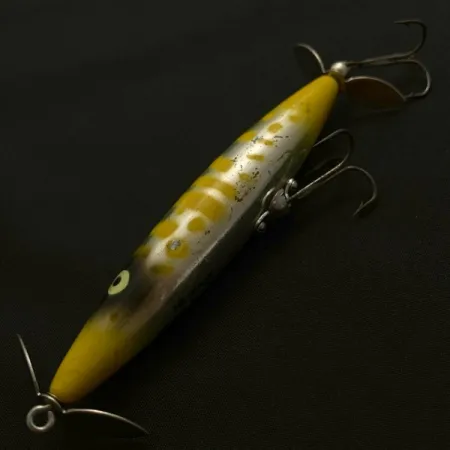 Vintage Heddon Dying Flutter, 1/2oz Fire Tiger  fishing lure #23868