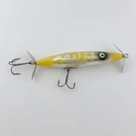 Vintage Heddon Dying Flutter, 1/2oz Fire Tiger  fishing lure #23868