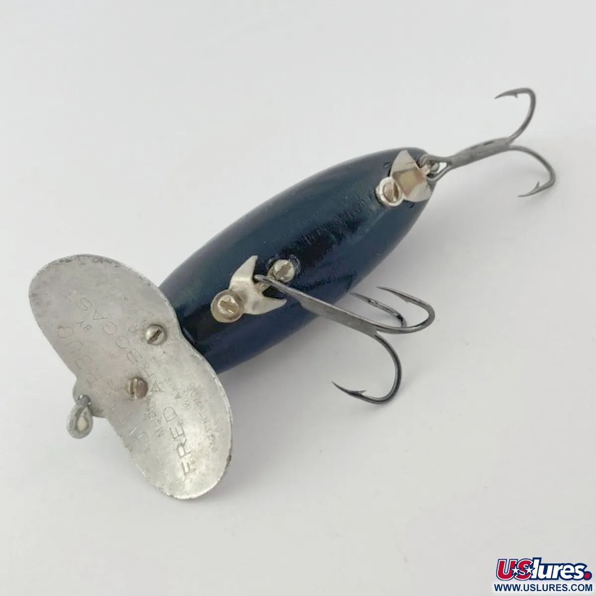 antique jitterbug fishing lures Vintage Fred Arbogast Jitterbug Early Bug Eye​ (1960s), 1/2oz Black fishing  lure #23870