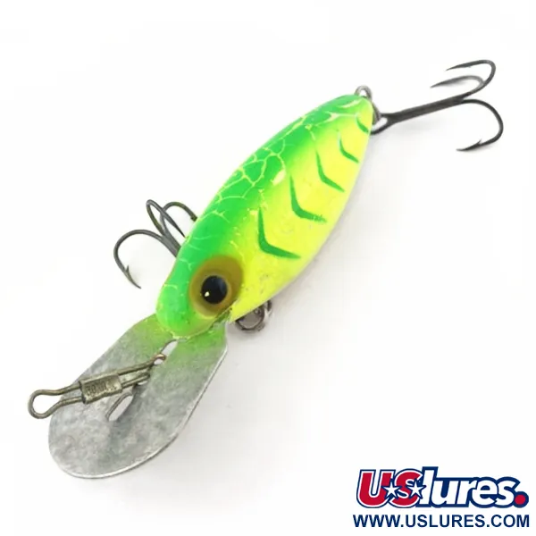 Vintage   Storm Hot'N'Tot Thin Fin, 2/5oz Chartreuse fishing lure #23873