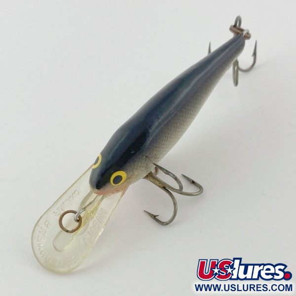 Vintage   Rapala Shad Rap Deep Runner 05 (Finland), 3/16oz Silver fishing lure #23875