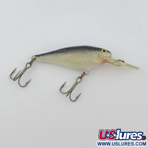 Vintage   Rapala Shad Rap Deep Runner 05 (Finland), 3/16oz Silver fishing lure #23875