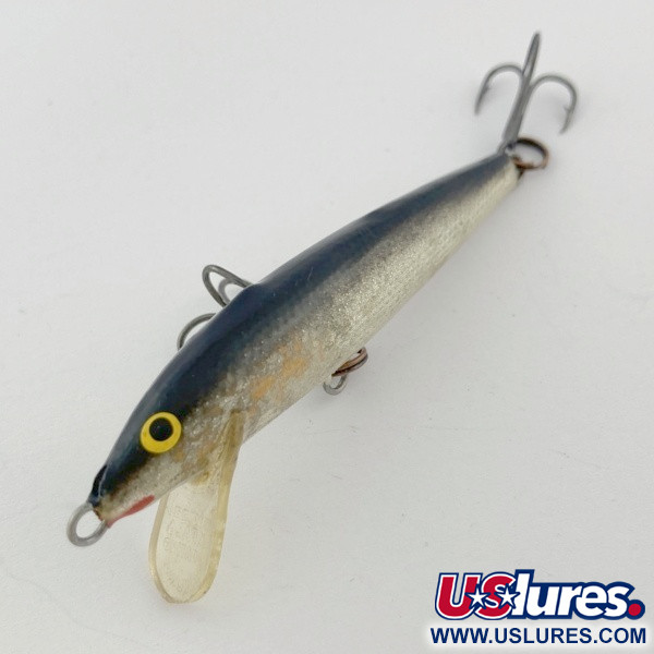 Vintage   Rapala Original Floater F7 (Finland), 1/8oz S (Silver) fishing lure #23876