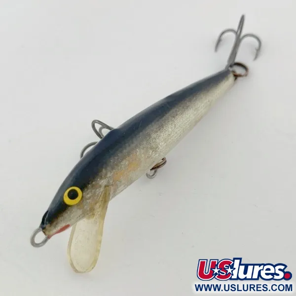 Vintage   Rapala Original Floater F7 (Finland), 1/8oz S (Silver) fishing lure #23876