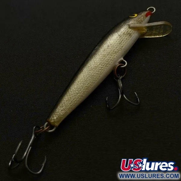 Vintage   Rapala Original Floater F7 (Finland), 1/8oz S (Silver) fishing lure #23876