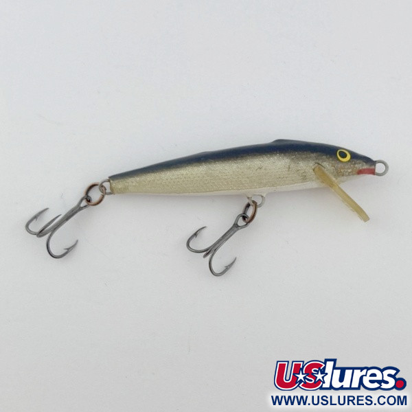 Vintage   Rapala Original Floater F7 (Finland), 1/8oz S (Silver) fishing lure #23876