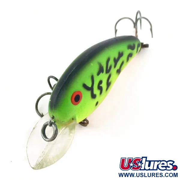 Vintage   Bomber Flat A, 1/3oz Fire tiger fishing lure #23886