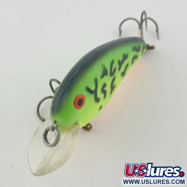 Vintage   Bomber Flat A, 1/3oz Fire tiger fishing lure #23886