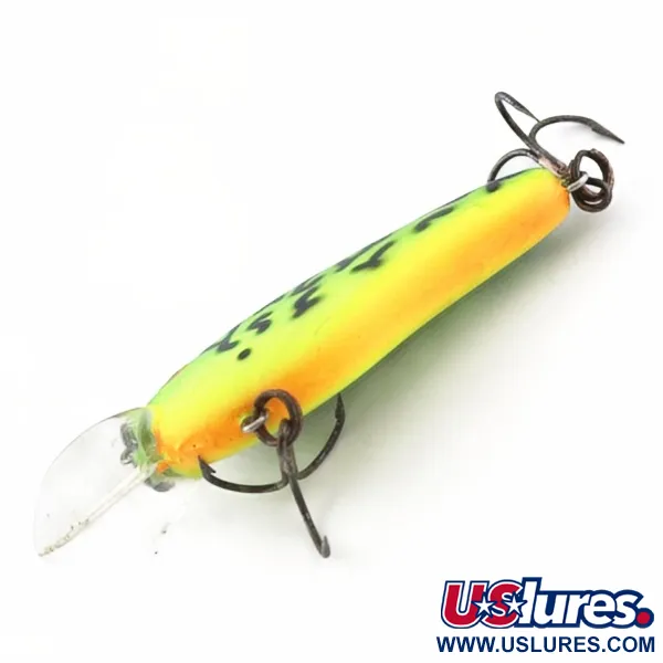 Vintage   Bomber Flat A, 1/3oz Fire tiger fishing lure #23886