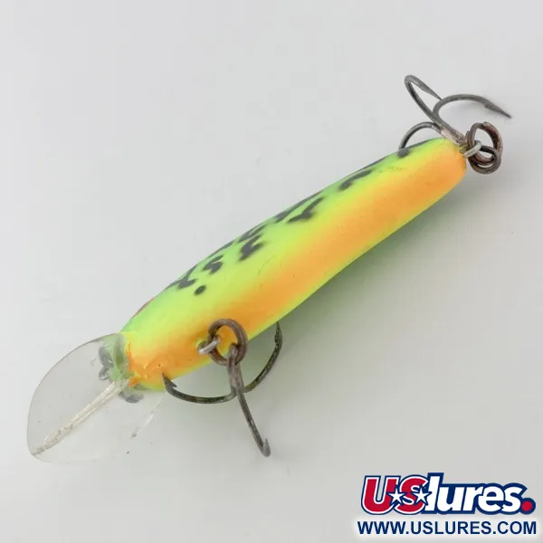 Vintage   Bomber Flat A, 1/3oz Fire tiger fishing lure #23886