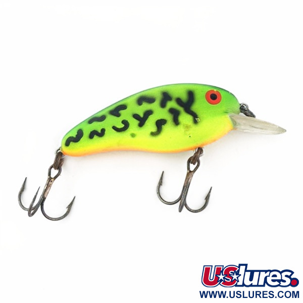 Vintage   Bomber Flat A, 1/3oz Fire tiger fishing lure #23886