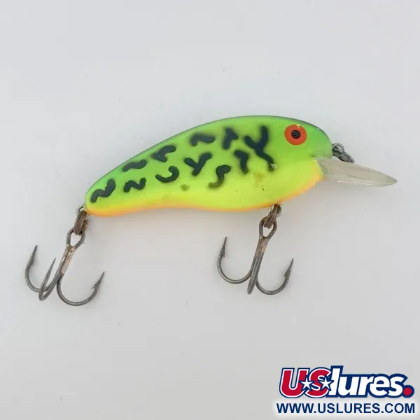 Vintage   Bomber Flat A, 1/3oz Fire tiger fishing lure #23886
