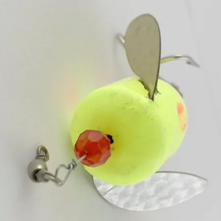 Vintage Yakima Bait Worden's Spin-n-Glo, 1/4oz orange/yellow spinning lure #23888