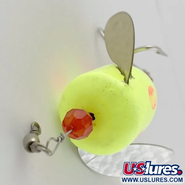 Vintage  Yakima Bait Worden's Spin-n-Glo, 1/4oz orange/yellow spinning lure #23888