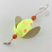 Vintage  Yakima Bait Worden's Spin-n-Glo, 1/4oz orange/yellow spinning lure #23888