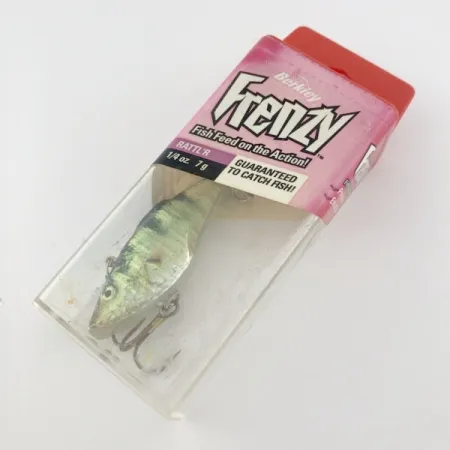 Vintage Berkley Frenzy Rattl'R, 1/3oz Fire Tiger fishing lure #23896