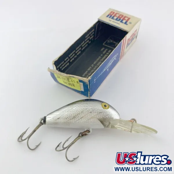 Rebel Super R, 1/2oz Silver fishing lure #23898