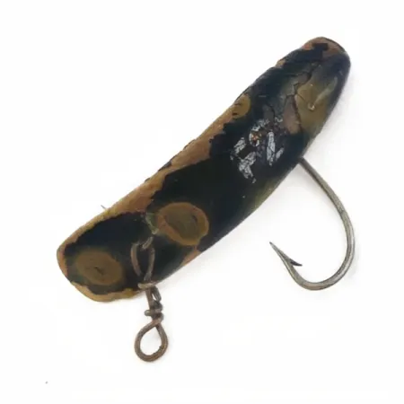 Vintage Helin Tackle Helen Flatfish F2, 1/64oz black fishing lure #23901