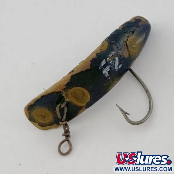 Vintage  Helin Tackle Helen Flatfish F2, 1/64oz black fishing lure #23901