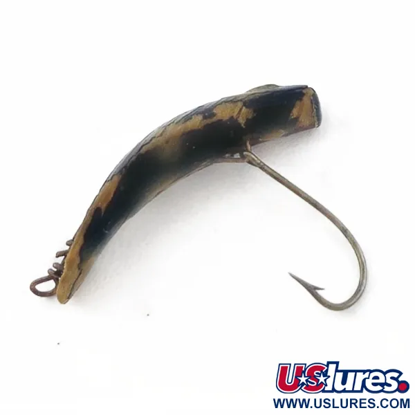 Vintage  Helin Tackle Helen Flatfish F2, 1/64oz black fishing lure #23901