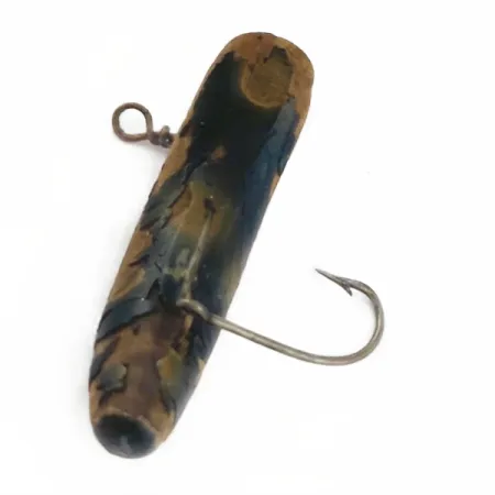 Vintage Helin Tackle Helen Flatfish F2, 1/64oz black fishing lure #23901