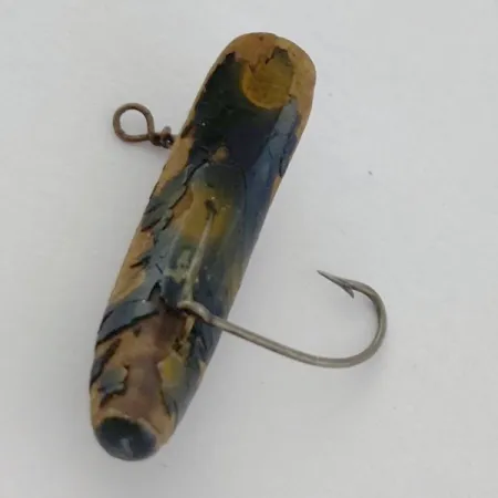 Vintage Helin Tackle Helen Flatfish F2, 1/64oz black fishing lure #23901