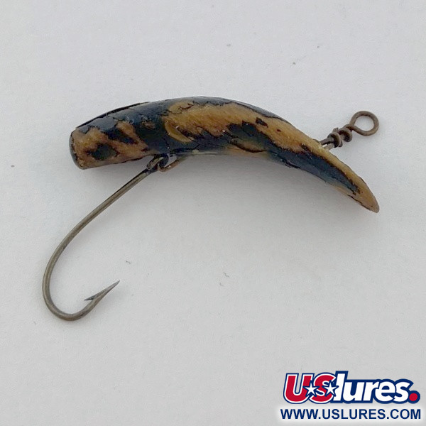 Vintage  Helin Tackle Helen Flatfish F2, 1/64oz black fishing lure #23901