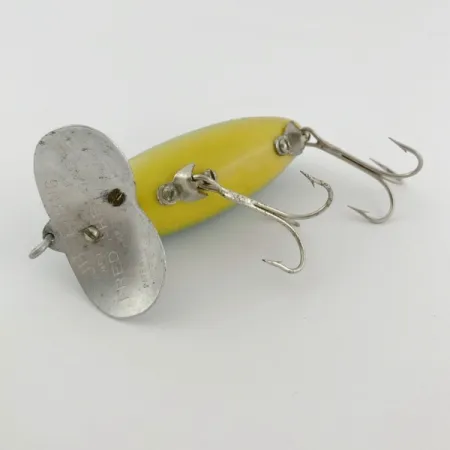 Vintage Fred Arbogast Jitterbug Early Bug Eye​ (1960s), 1/2oz Green tiger fishing lure #23902