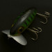 Vintage   Fred Arbogast Jitterbug Early Bug Eye​ (1960s), 1/2oz Green tiger fishing lure #23902