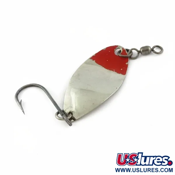 Vintage  Shoff's F.S.T.2, 3/16oz nickel/red fishing spoon #23904