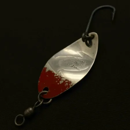 Vintage  Shoff's F.S.T.2, 3/16oz nickel/red fishing spoon #23904