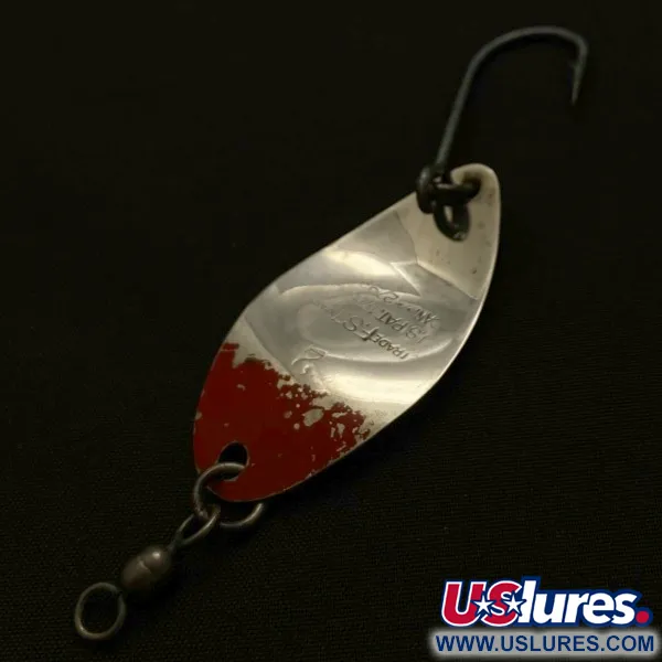 Vintage  Shoff's F.S.T.2, 3/16oz nickel/red fishing spoon #23904