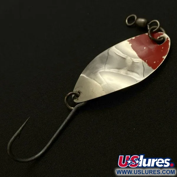 Vintage  Shoff's F.S.T.2, 3/16oz nickel/red fishing spoon #23904