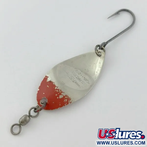 Vintage  Shoff's F.S.T.2, 3/16oz nickel/red fishing spoon #23904