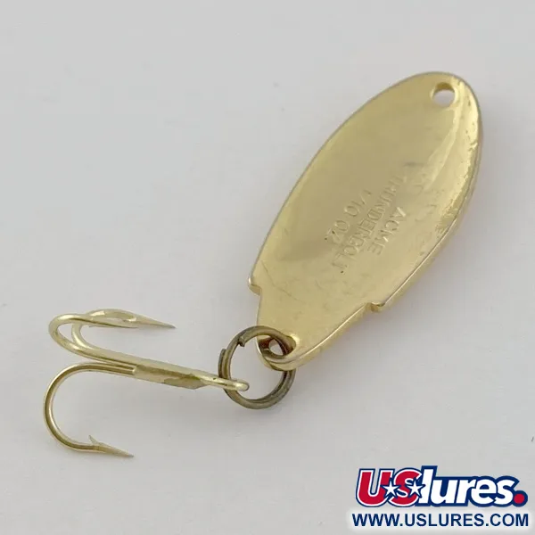 Vintage Acme Thunderbolt, 1/8oz gold fishing spoon #23905