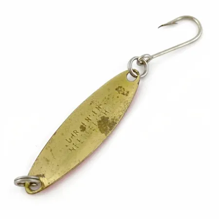 Vintage Luhr Jensen Needlefish 1, 1/16oz gold/red fishing spoon #23910