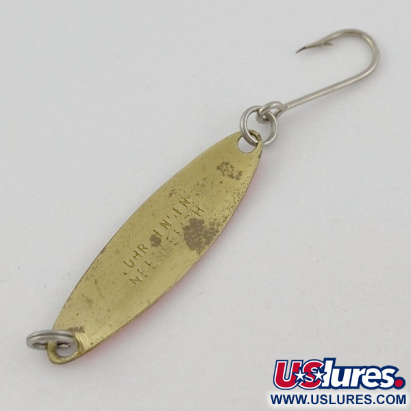 Vintage   Luhr Jensen Needlefish 1, 1/16oz gold/red fishing spoon #23910