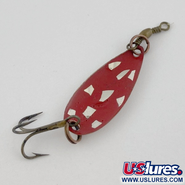 Vintage   Roy Self #1, 3/64oz nickel/red fishing spoon #23911