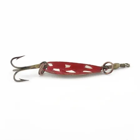 Vintage Roy Self #1, 3/64oz nickel/red fishing spoon #23911
