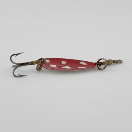 Vintage Roy Self #1, 3/64oz nickel/red fishing spoon #23911