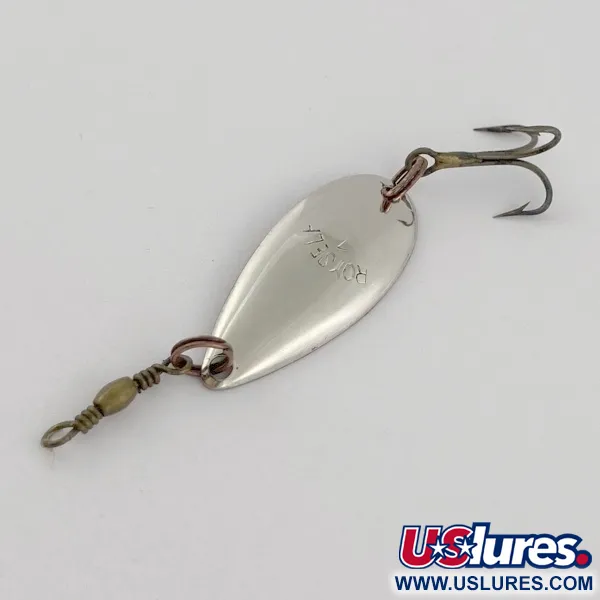 Vintage Roy Self #1, 3/64oz nickel/red fishing spoon #23911