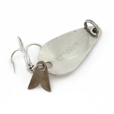 Vintage Acme K.O. Wobbler, 1/8oz white/black/gold fishing spoon #23912