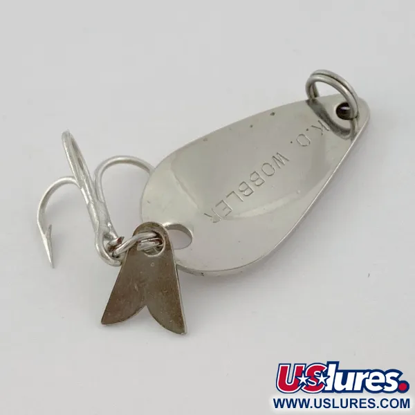 Vintage Acme K.O. Wobbler, 1/8oz white/black/gold fishing spoon #23912