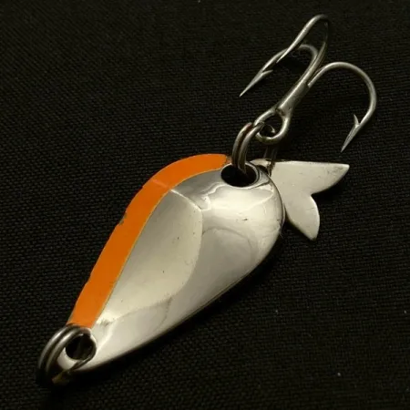 Vintage Acme K.O. Wobbler, 1/8oz white/black/gold fishing spoon #23912