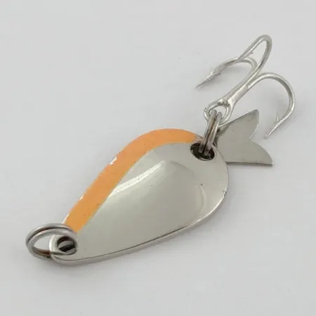 Vintage Acme K.O. Wobbler, 1/8oz white/black/gold fishing spoon #23912