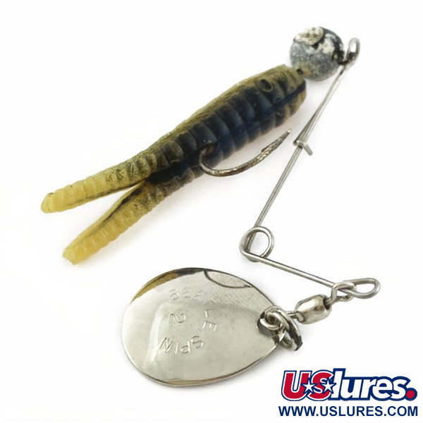 Vintage   Johnson Beetle Spin, 3/16oz Nickel / Yellow / White fishing #23914